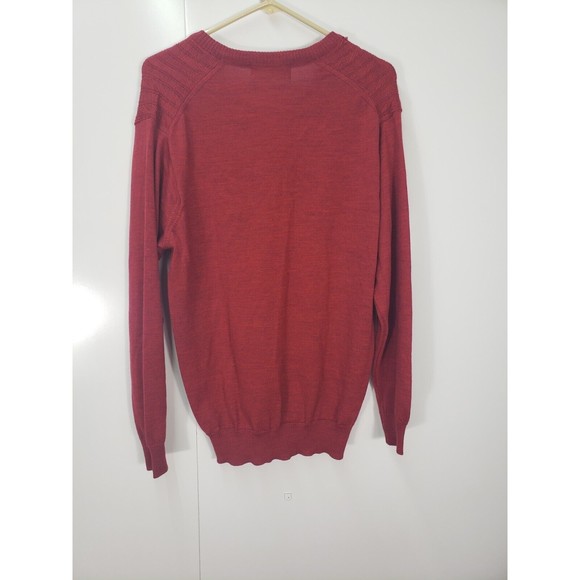 NWT, Men's Monte Carlo Collection sweater, Red, Magna wool, size 42 L - Picture 5 of 10